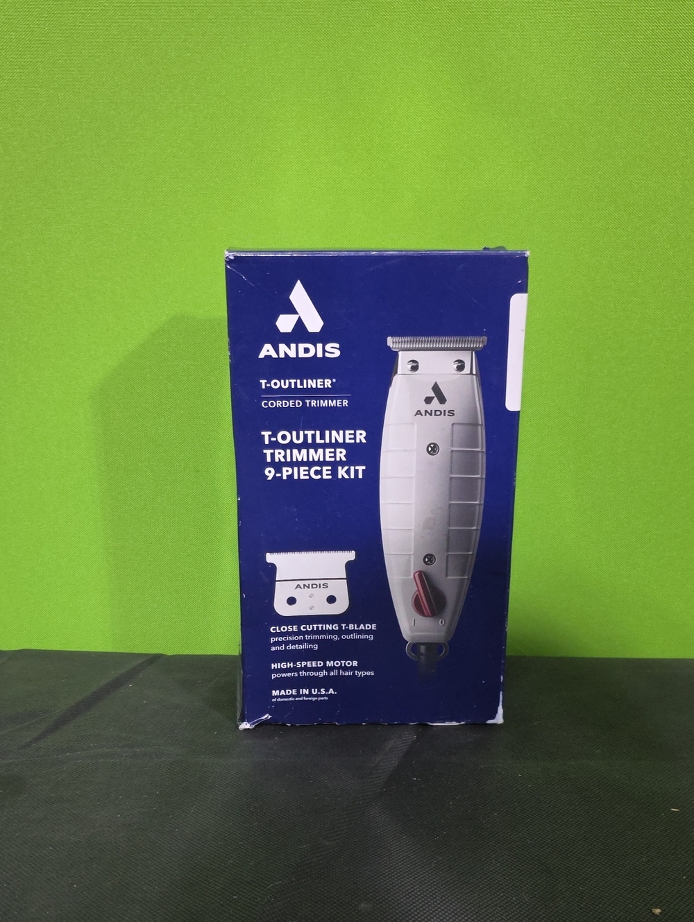 Andis Corded T-Outliner Trimmer Kit - Blue/White